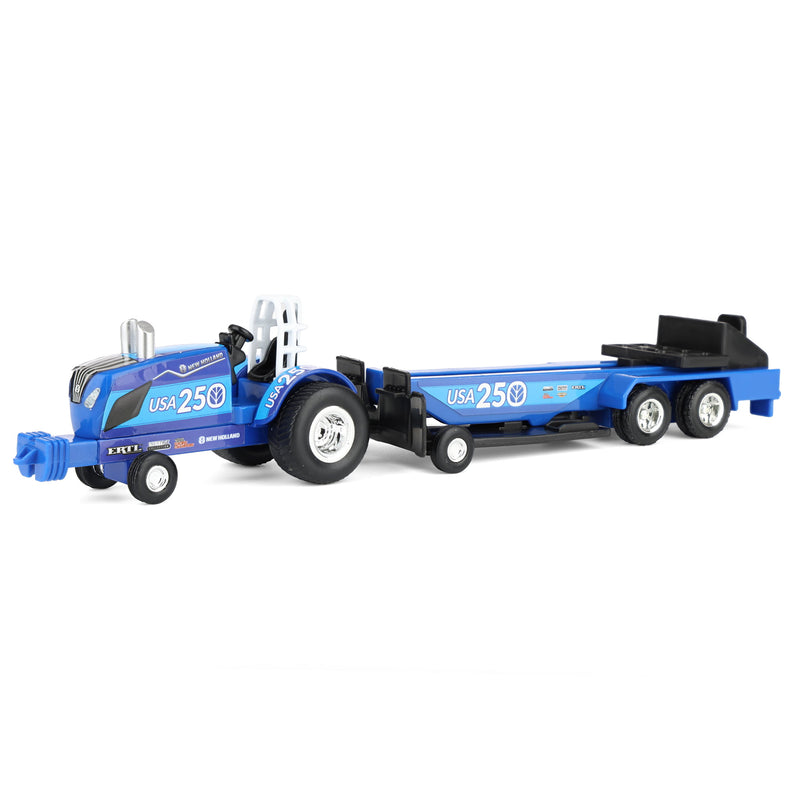 1/64 New Holland "USA 250" Pulling Tractor with Sled by ERTL