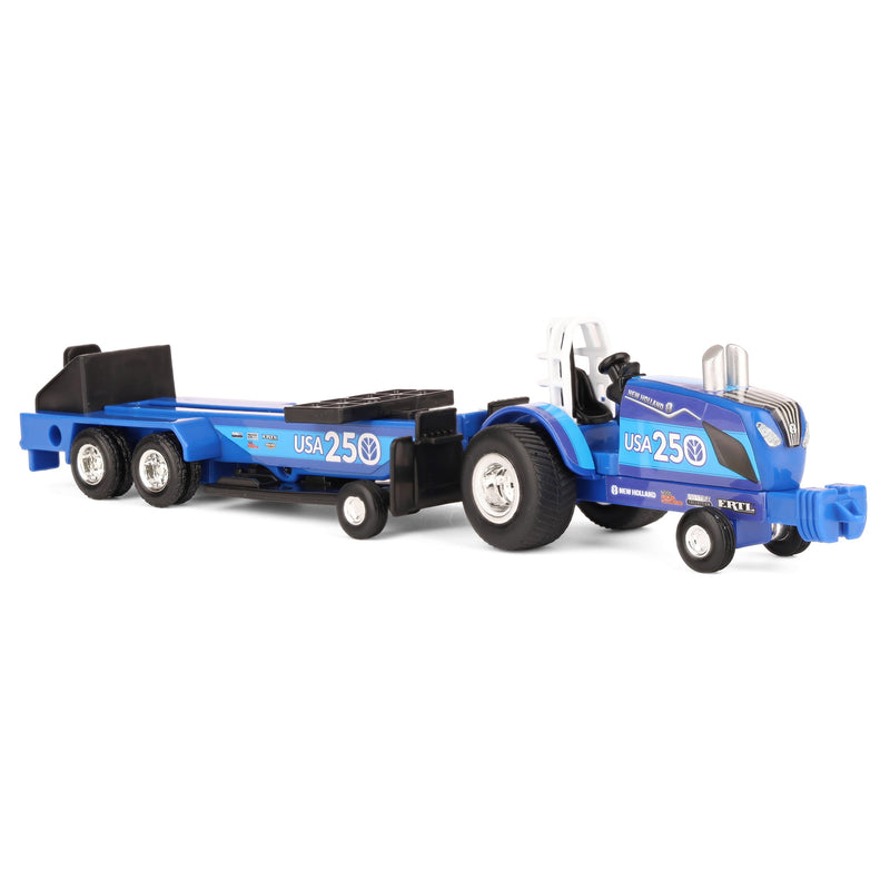 1/64 New Holland "USA 250" Pulling Tractor with Sled by ERTL