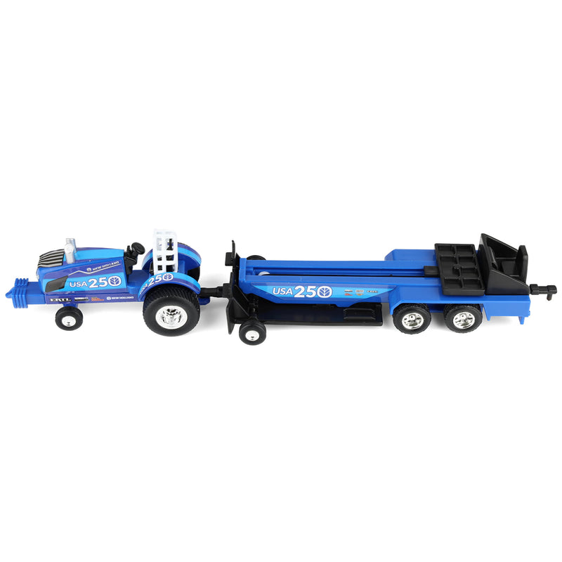 1/64 New Holland "USA 250" Pulling Tractor with Sled by ERTL