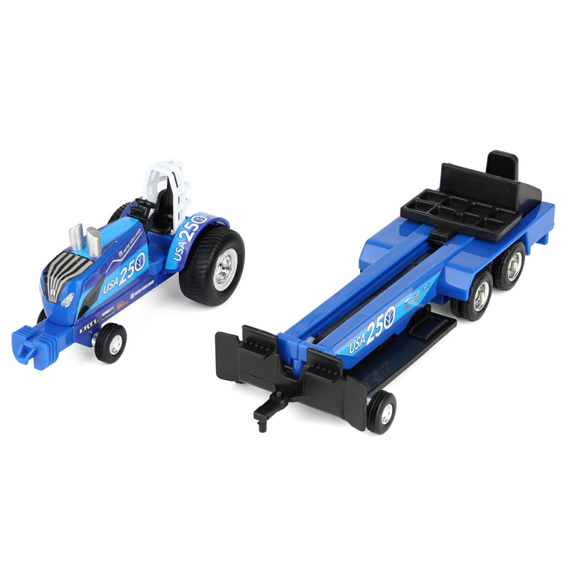 1/64 New Holland "USA 250" Pulling Tractor with Sled by ERTL