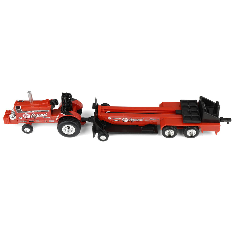 1/64 International Harvester "Red Legend" Pulling Tractor with Sled by ERTL