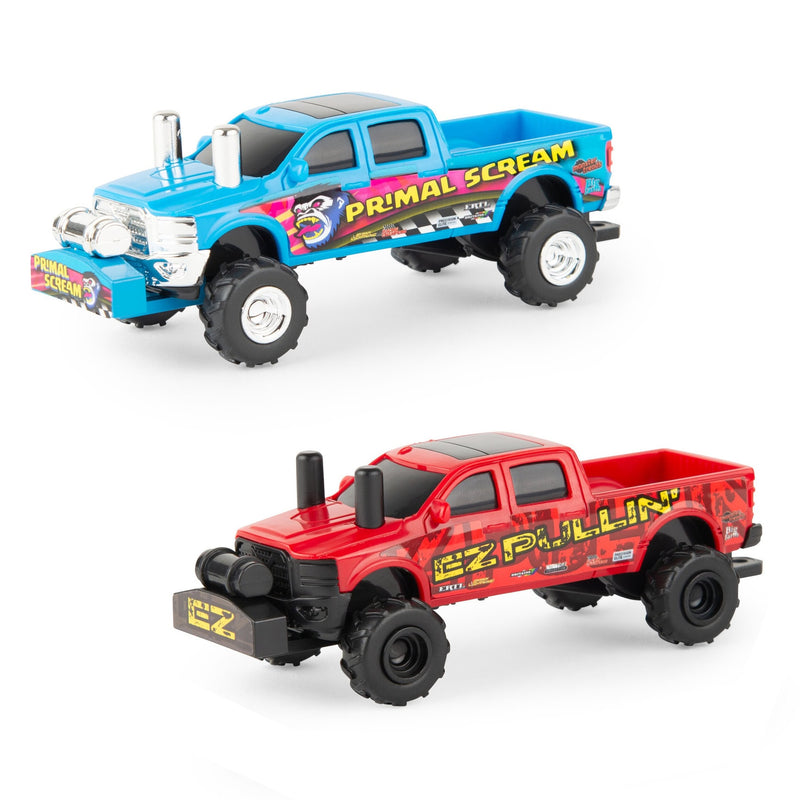 Set of 2 ~ "Primal Scream" and "EZ Pullin'" Pulling Trucks by ERTL