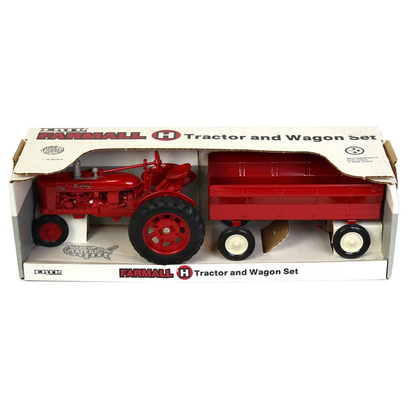 1/16 IH Farmall H Tractor with Flarebox Wagon Set by ERTL