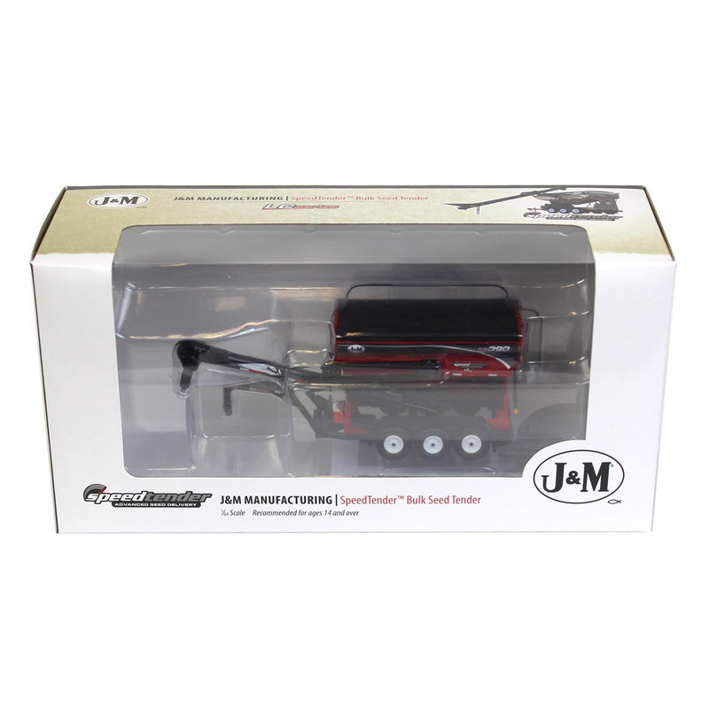 1/64 Red J&M LC390 Tri-axle Gooseneck Bulk Seed Tender by SpecCast