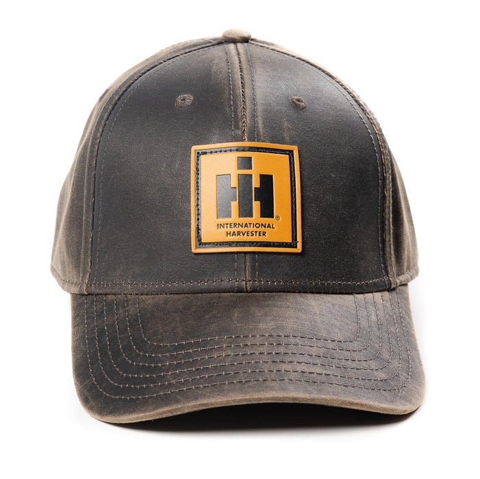 IH Logo Leather Emblem Oil Distressed Premium Cap