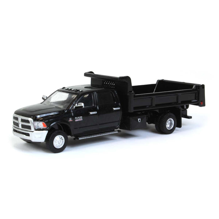 1/64 Black Crystal 2018 Ram 3500 Dually with Black Dump Bed, Outback Toys Exclusive