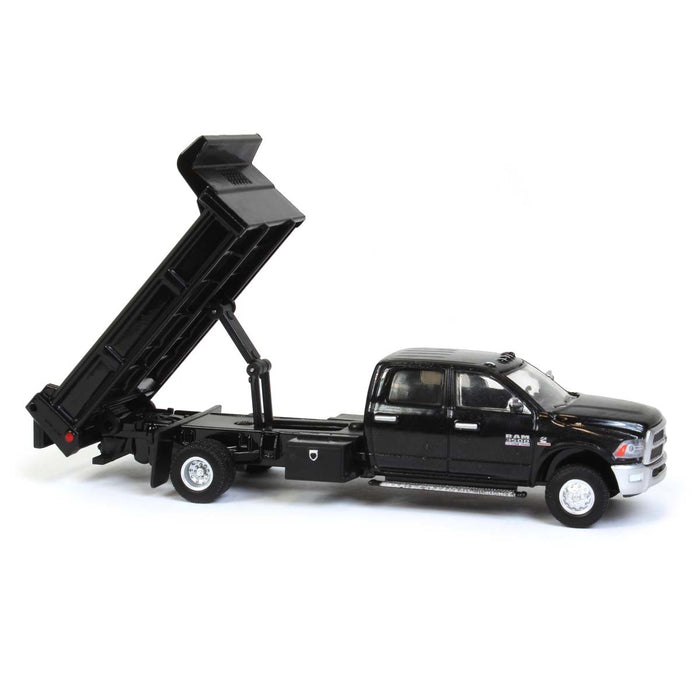 1/64 Black Crystal 2018 Ram 3500 Dually with Black Dump Bed, Outback Toys Exclusive