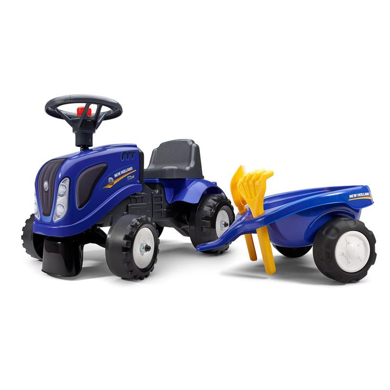 New Holland Ride On Tractor with Trailer, Gardening Tools and 2 Decal Sets