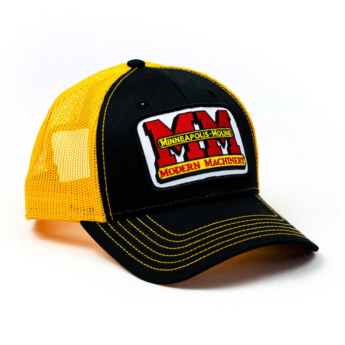 Minneapolis-Moline Logo Black and Gold Mesh Back Hat