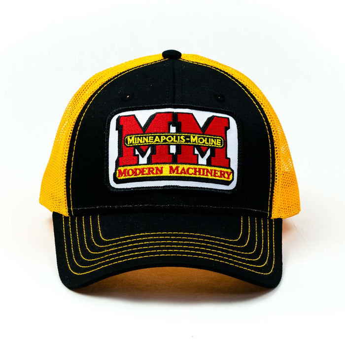 Minneapolis-Moline Logo Black and Gold Mesh Back Hat