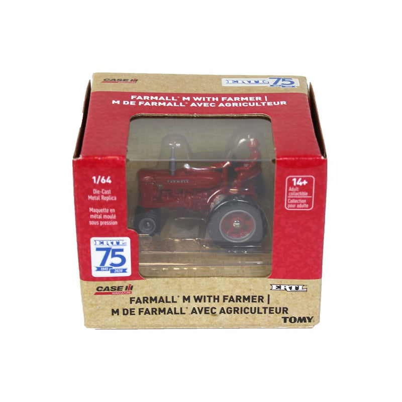 1/64 Limited Edition IH Farmall M Tractor with Man, ERTL 75th Anniversary, One-Time Production