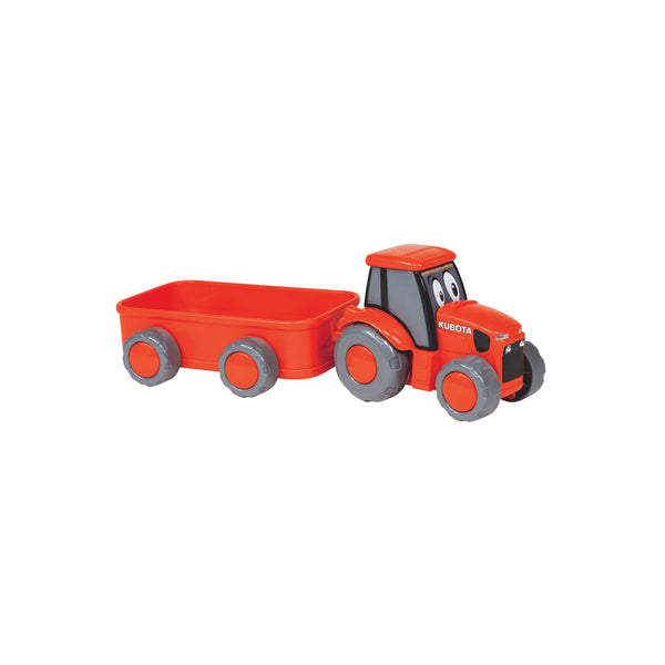 Kubota Tractor with Wagon, Plastic Kids Toy — Outback Toys