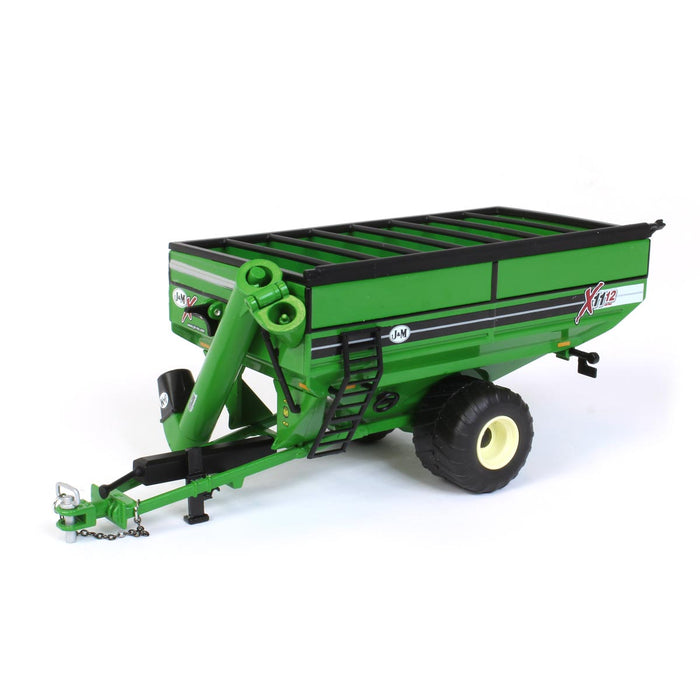 1/64 High Detail J&M X1112 Green Grain Cart with Large Singles