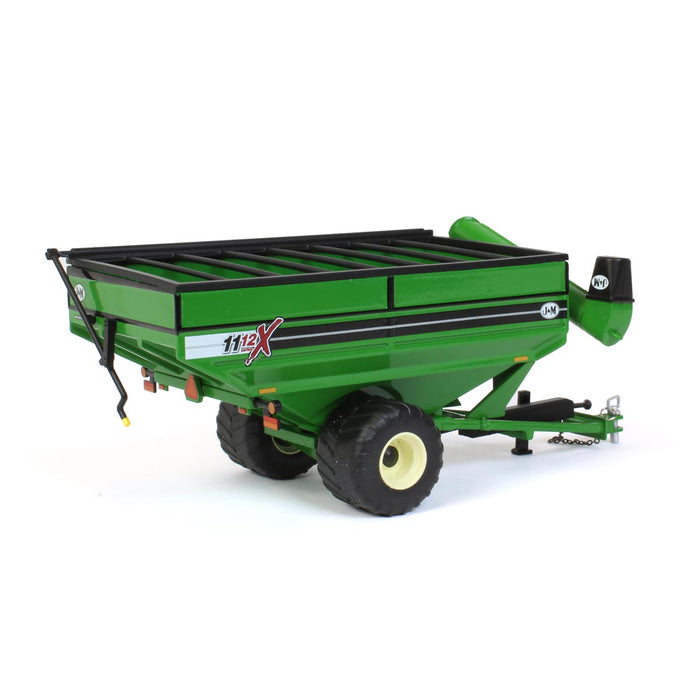 1/64 High Detail J&M X1112 Green Grain Cart with Large Singles