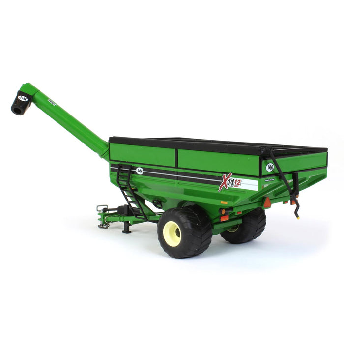 1/64 High Detail J&M X1112 Green Grain Cart with Large Singles