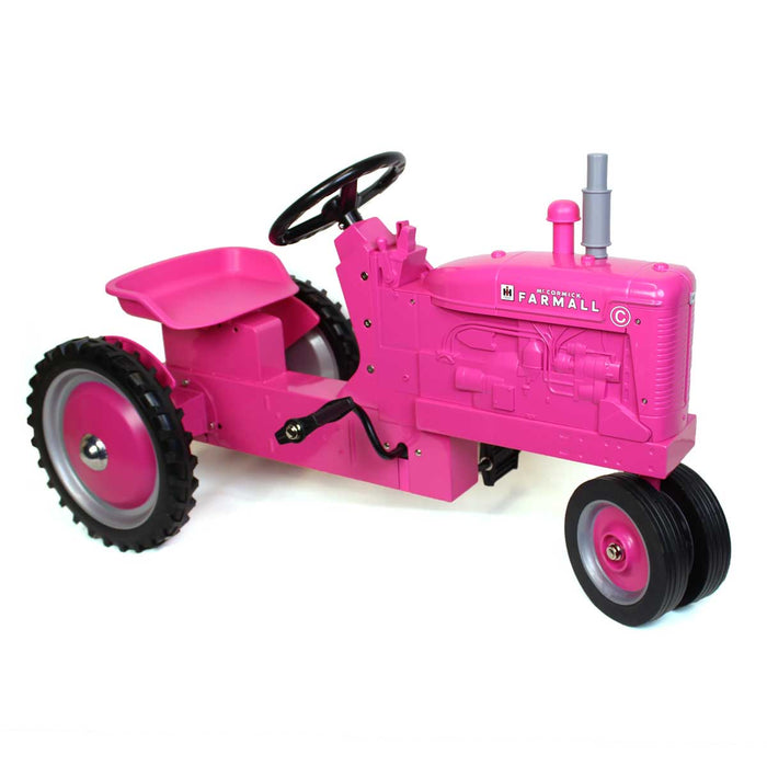 (B&D) PINK IH Farmall C Narrow Front Stamped Steel Pedal Tractor by ERTL - Damaged Item