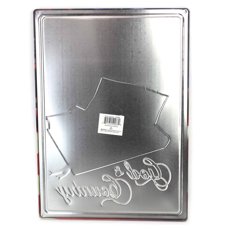 God & Country Holy Bible 12in x 17in Tin Sign