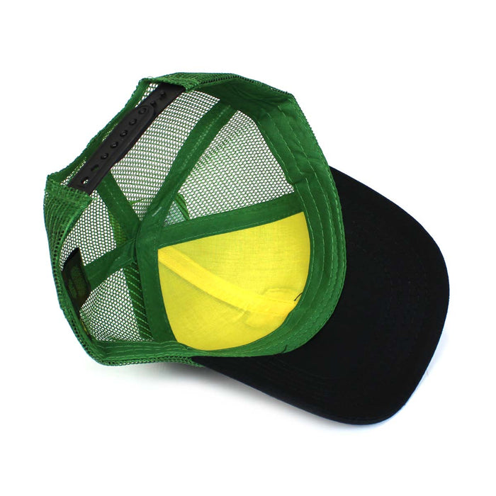 Toddler John Deere Logo Black with Green Mesh Back Cap