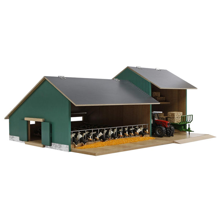 1/32 Farm Machinery 2 Bay Shed with Cow Barn