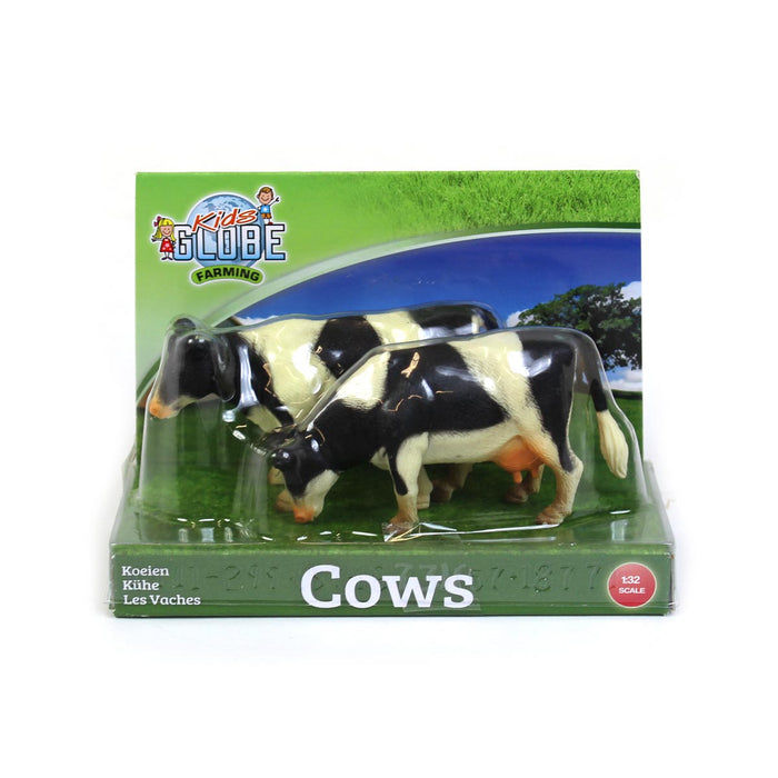 1/32 2 Piece Black and White Cow Set