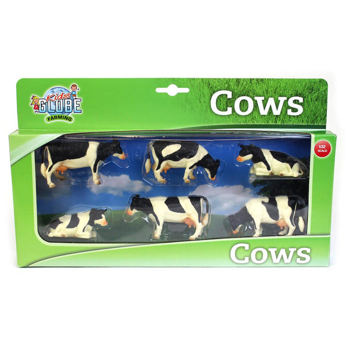 1/32 6 Piece Black and White Cow Set