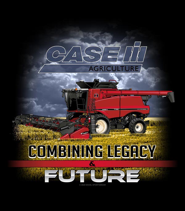 Adult Combining Legacy & Future Vintage Case IH & IH 7150 Combine Hooded Sweatshirt