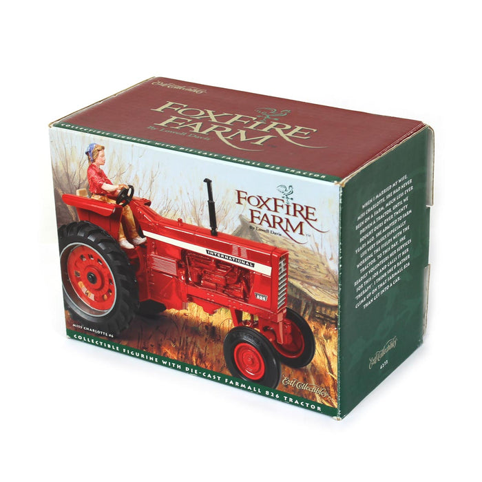 1/16 International 826 Tractor with Lowell Davis Figurine, Foxfire Farm Miss Charlotte