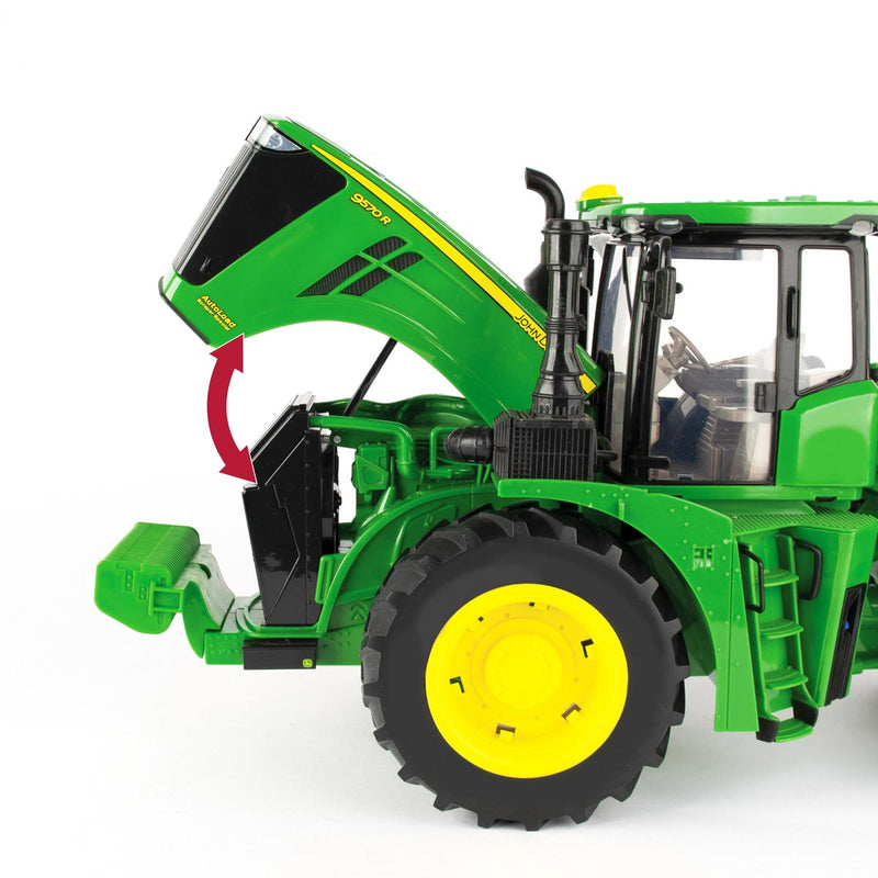 1/16 Big Farm John Deere 9570R 4-Wheel Drive Tractor with 1812DC Pan Scraper, 2 Piece Set