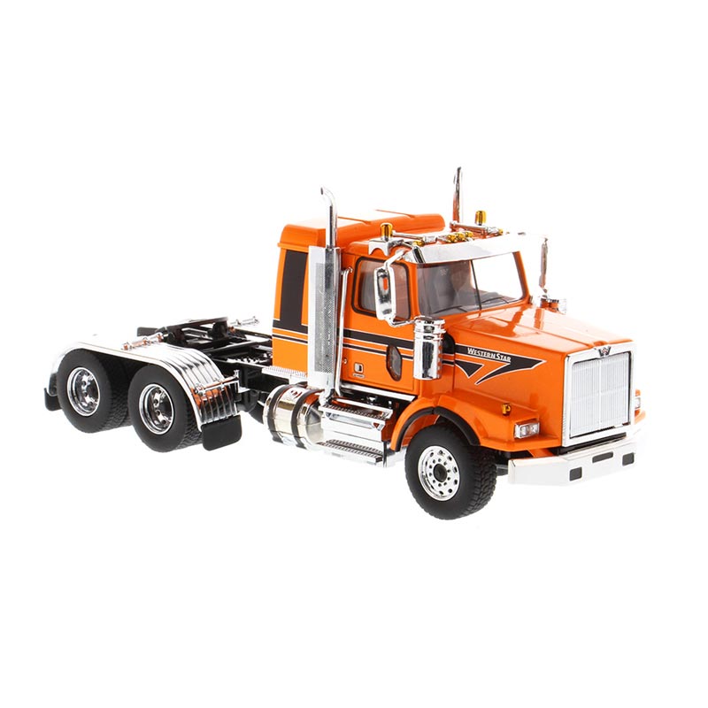 1/50 Western Star 4900 SBFA Tandem Tractor with 40in Sleeper Cab, Metallic Orange, Diecast Masters Transport Series