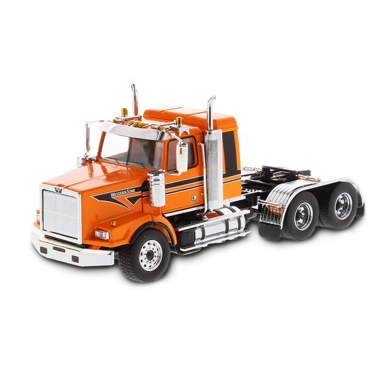 1/50 Western Star 4900 SBFA Tandem Tractor with 40in Sleeper Cab, Metallic Orange, Diecast Masters Transport Series