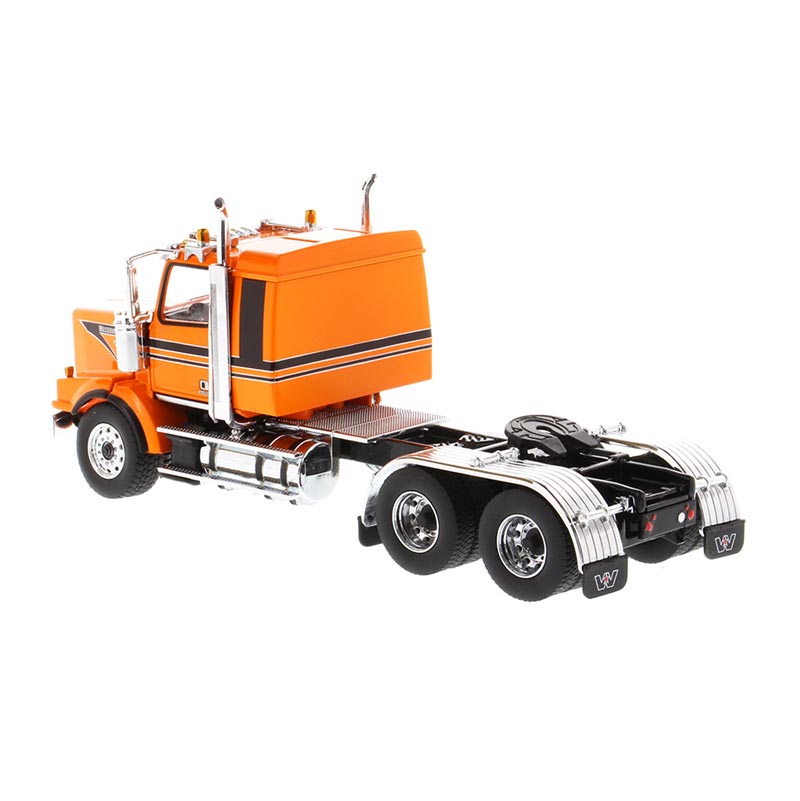 1/50 Western Star 4900 SBFA Tandem Tractor with 40in Sleeper Cab, Metallic Orange, Diecast Masters Transport Series