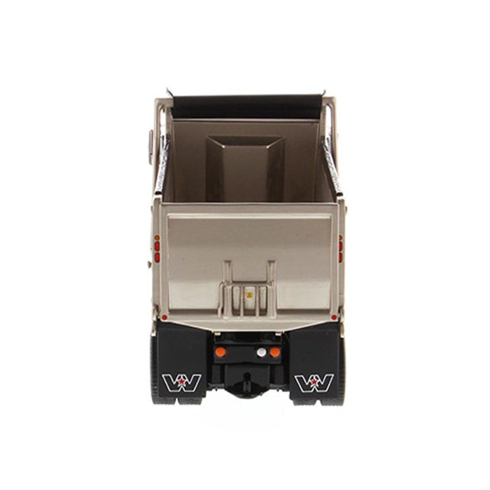 1/50 Western Star 4900 SF Dump Truck with Red Cab and Matte Silver Dump Body