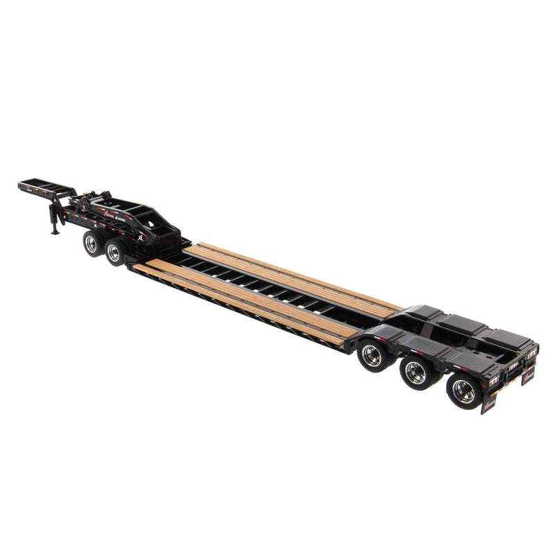 1/50 XL 120 Low-Profile HDG Lowboy Trailer (Outrigger Style) with 2 Boosters and Jeep