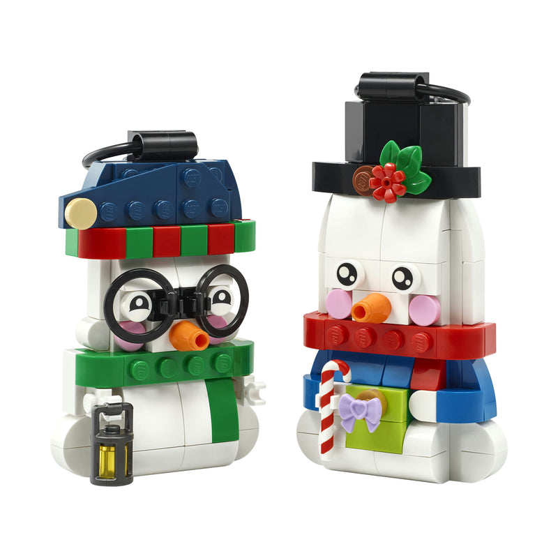 LEGO® Snowman Ornaments Set of 2, 168 Pieces