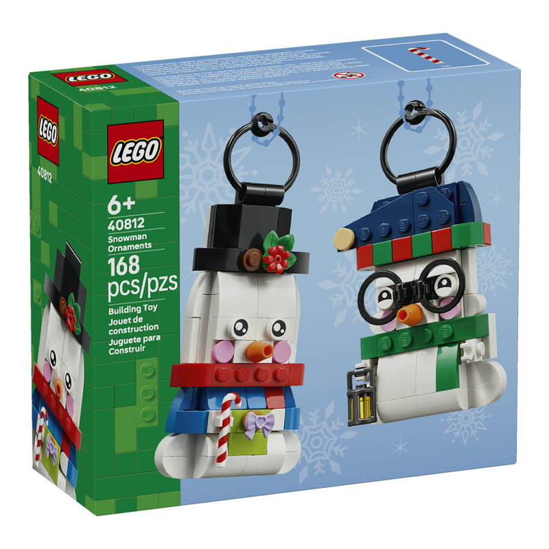 LEGO® Snowman Ornaments Set of 2, 168 Pieces