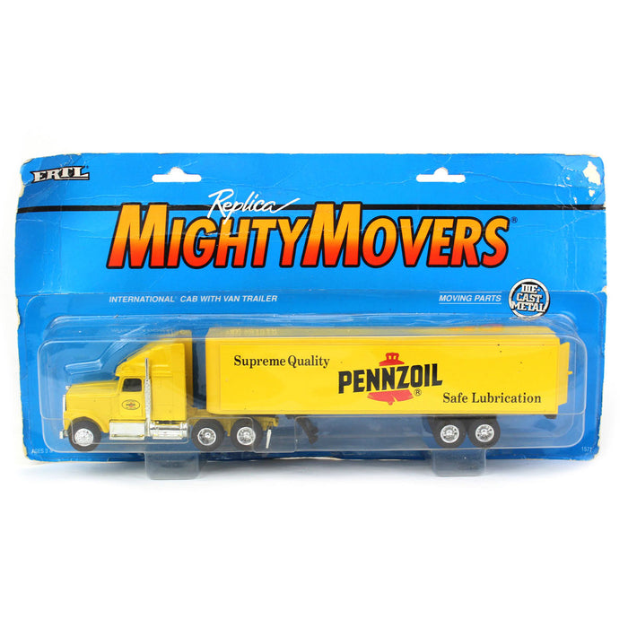 1/64 Kenworth Tractor Trailer, Pennzoil, ERTL Mighty Movers