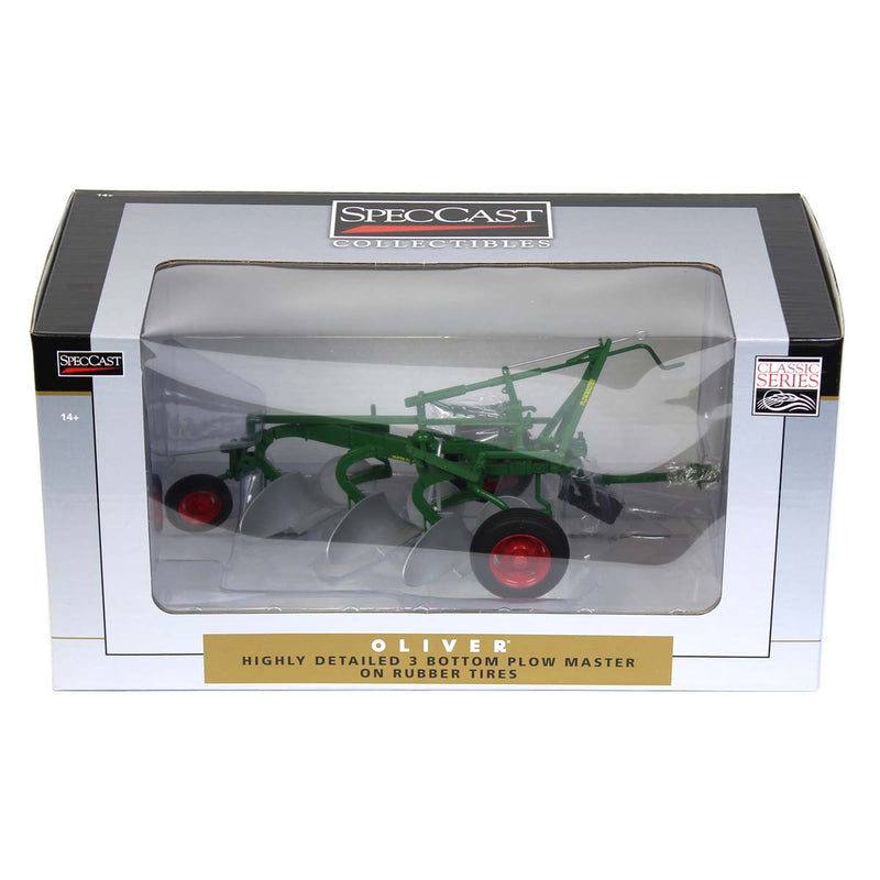 1/16 High Detail Oliver 3 Bottom Plow with Rubber Tires by SpecCast