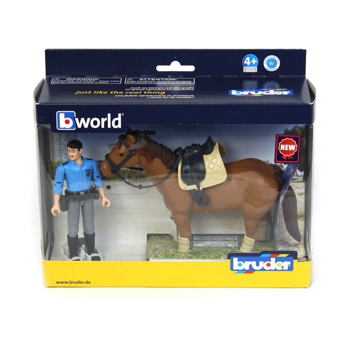 1/16 Policeman with Horse By Bruder