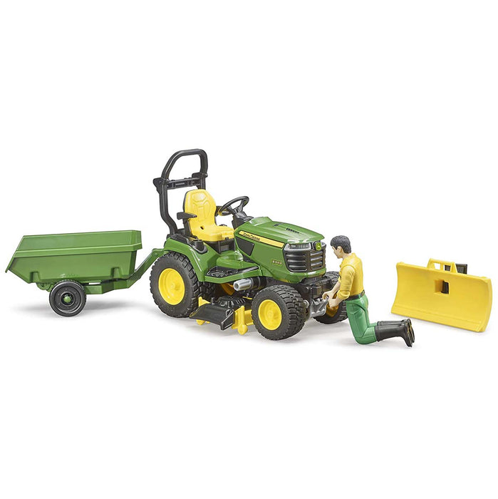 1/16 Bruder John Deere X949 Lawn Tractor with Trailer and Gardener