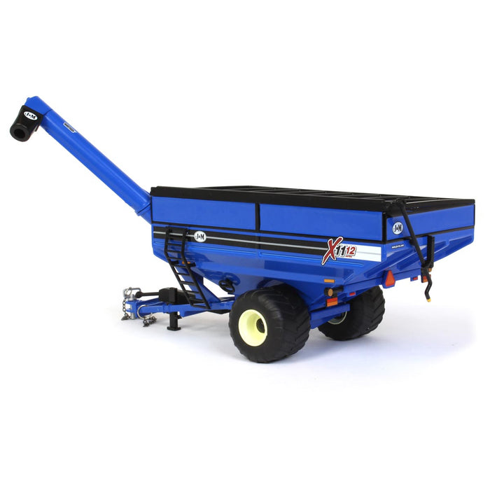 1/64 J&M 1112 Blue Grain Cart with Large Singles