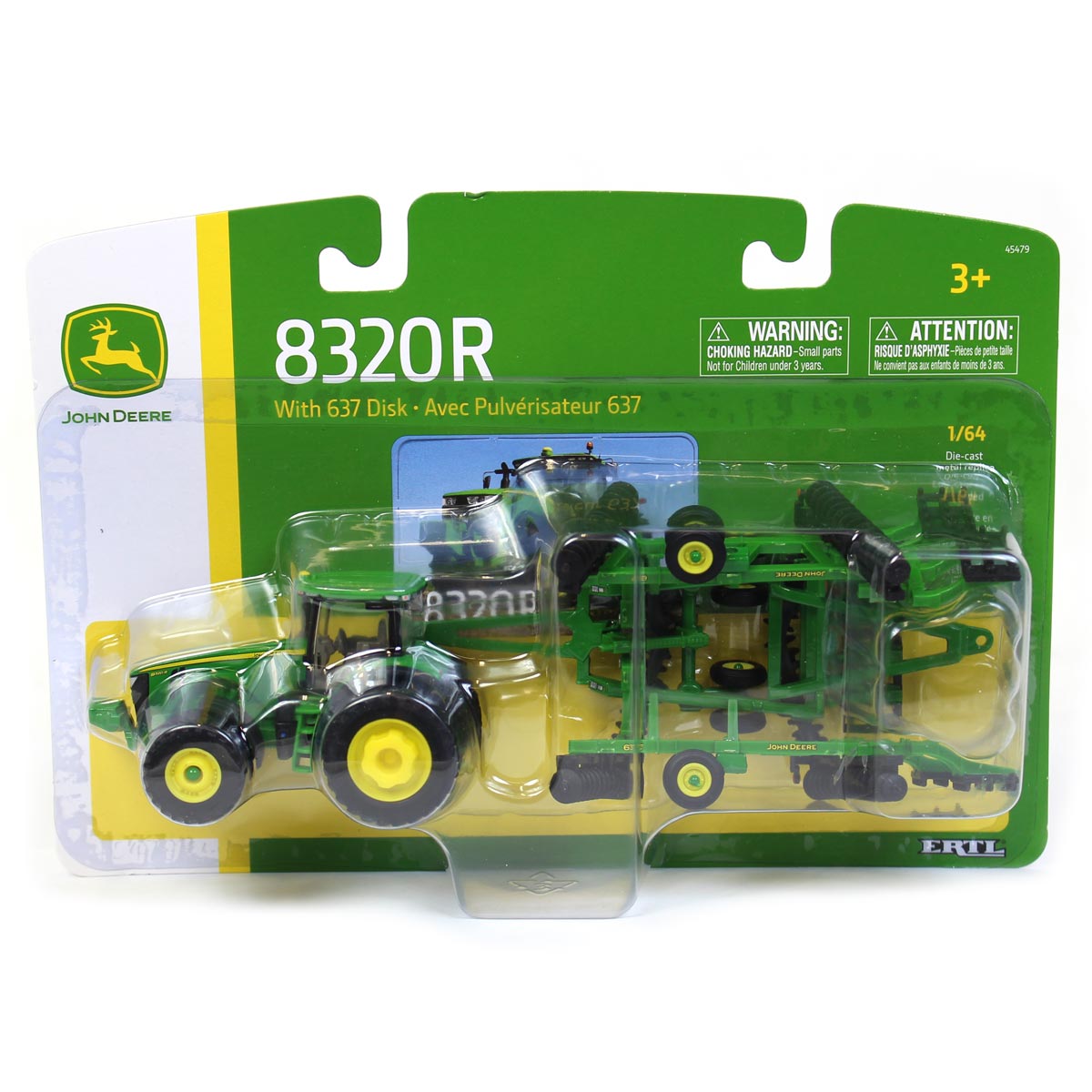 1/64 John Deere 8320R Tractor with 637 Disk by ERTL — Outback Toys