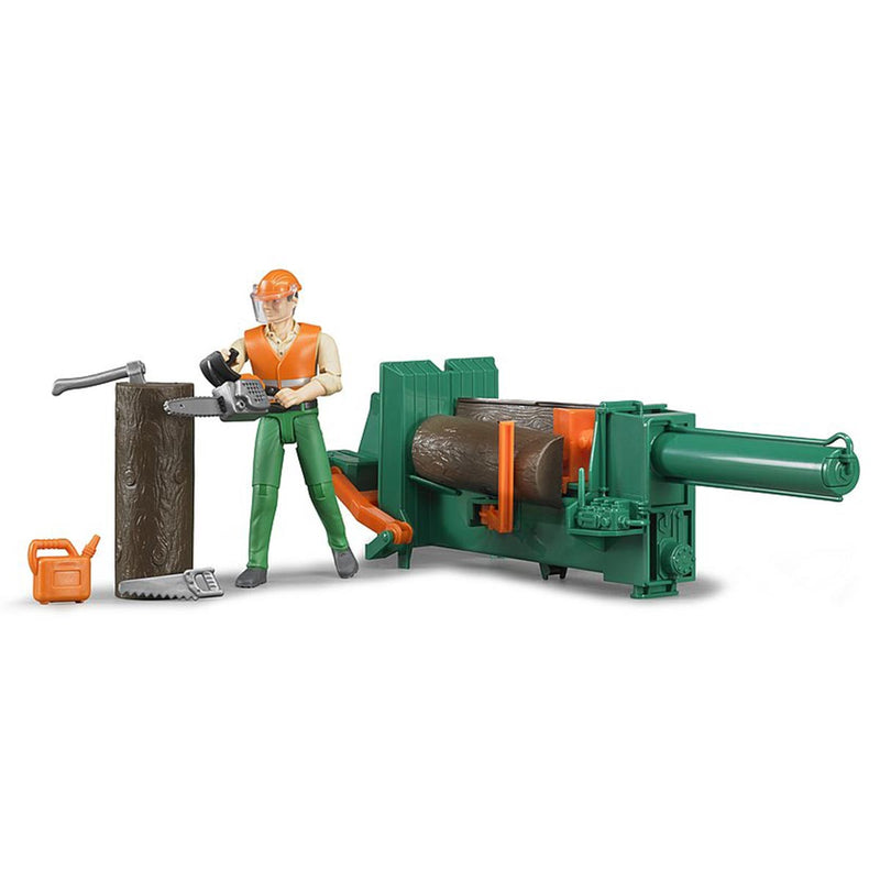 Log Splitting Set with Man by Bruder