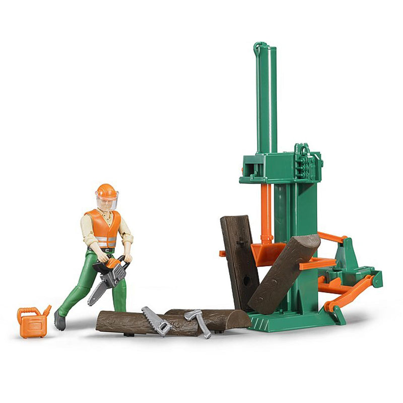 Log Splitting Set with Man by Bruder