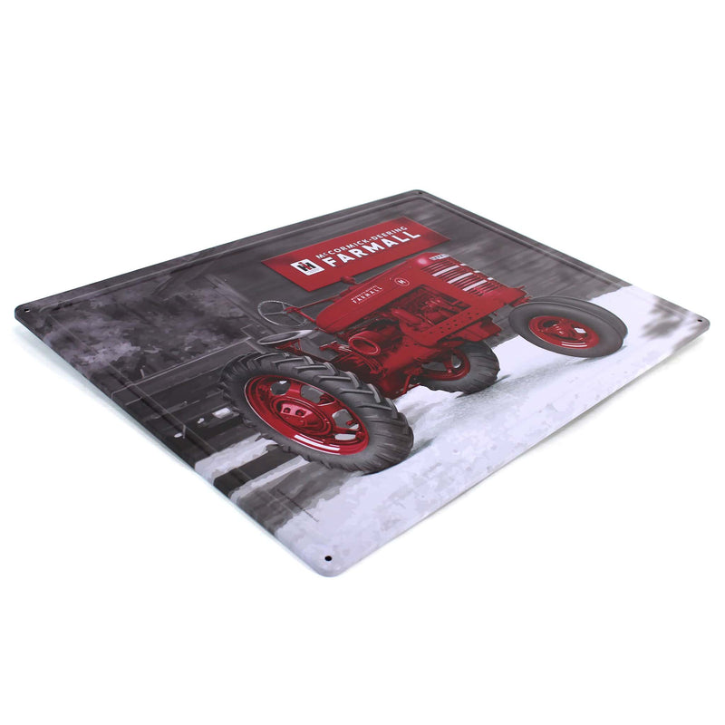 IH McCormick-Deering Farmall M Tractor Embossed Metal Sign, 16.75in x 12in