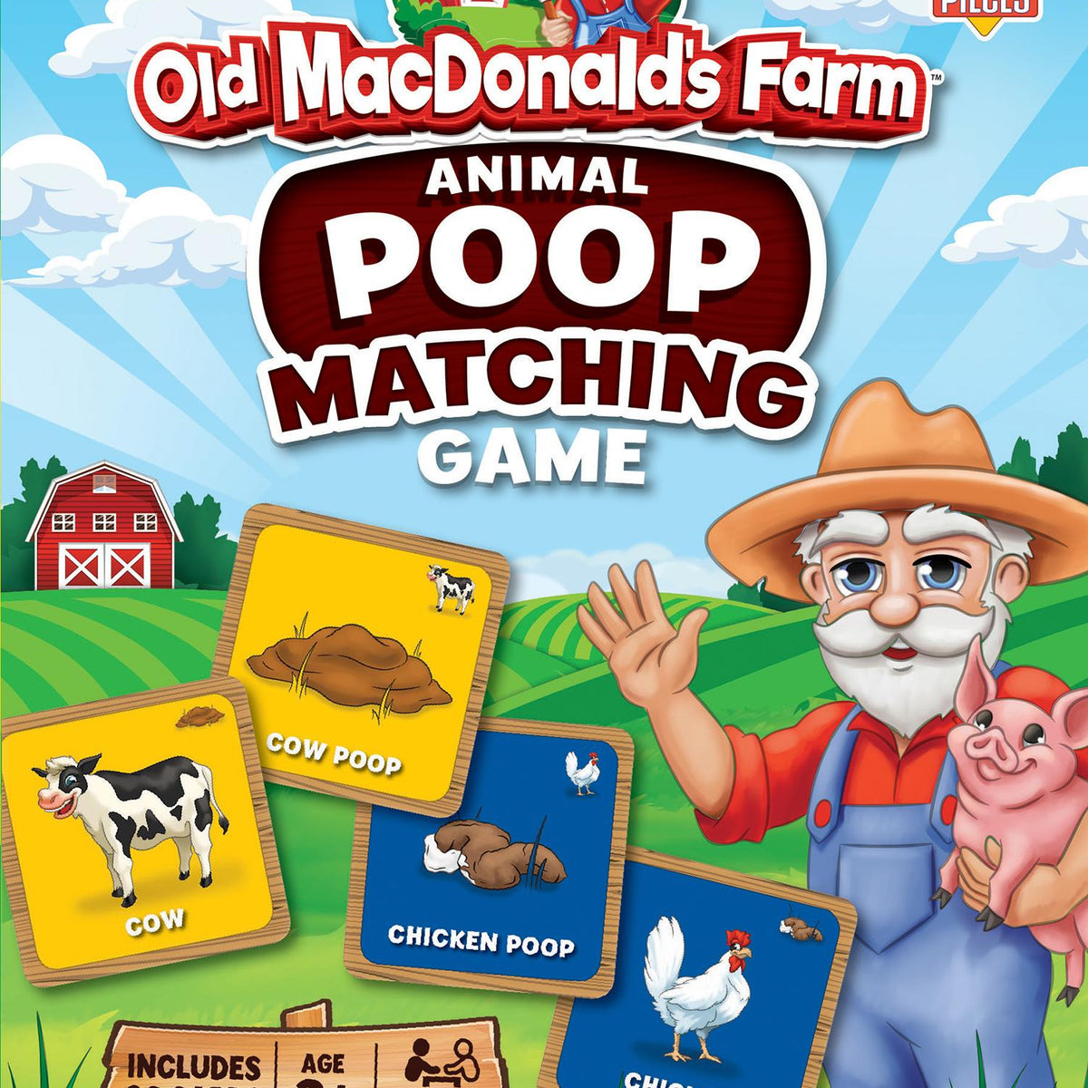 Old MacDonald's Farm Animal Poop Matching Game — Outback Toys