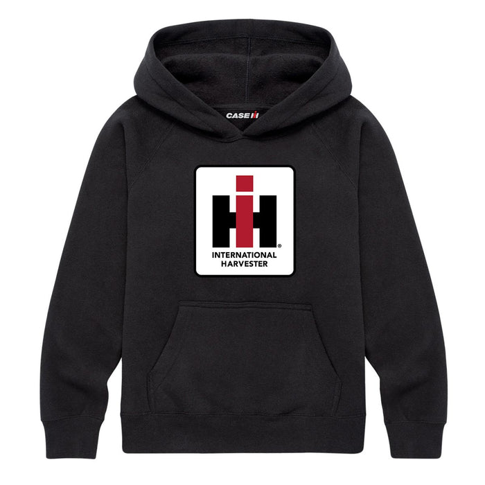 IH Logo Toddler Black Raglan Hooded Sweatshirt