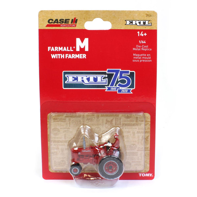 1/64 Farmall M Tractor with Farmer Figure, ERTL 75th Anniversary