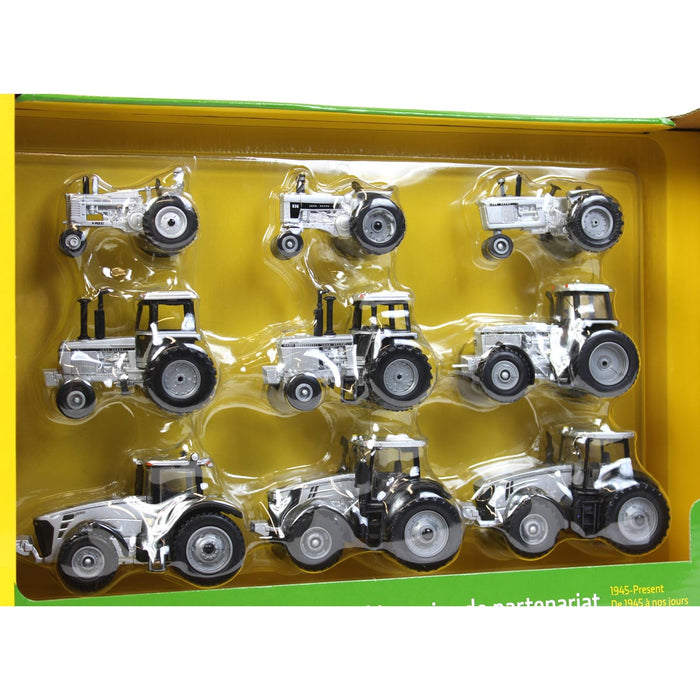 Silver Chase ~ 1/64 ERTL 75th Anniversary 9 Piece John Deere Tractor Set