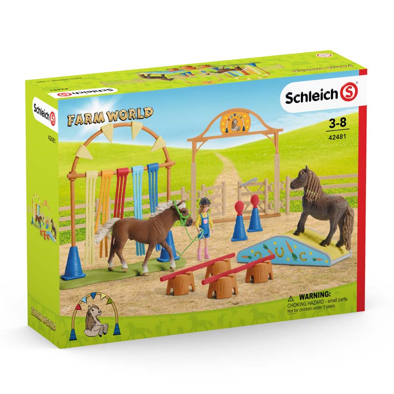 (B&D) Pony Agility Training Set  by Schleich Includes 26 Pieces - Damaged Box
