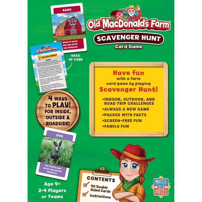 Old MacDonald's Farm Scavenger Hunt Card Game